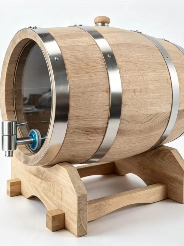 Transparent Oak Barrel  (Wooden Bung/ Stainless Steel Bung)