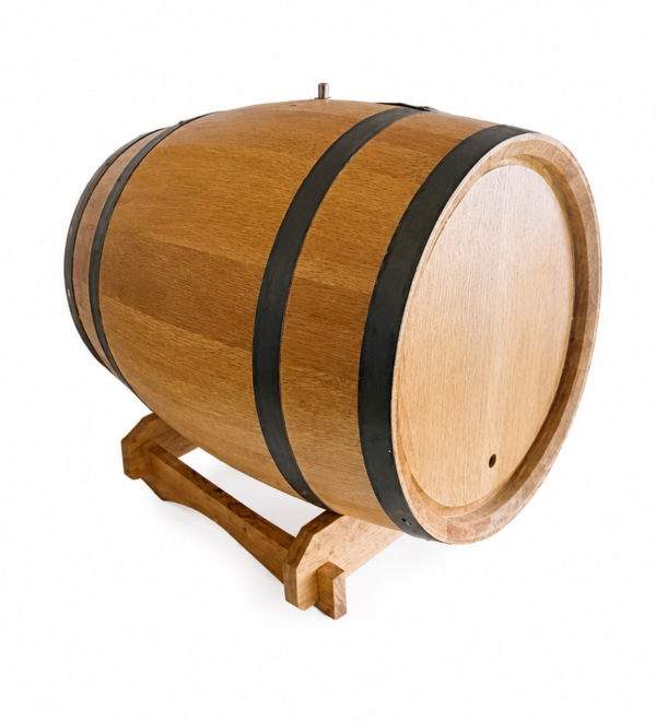 Wooden Plank Barrel  (Wooden Bung & Stainless Steel Spigot)